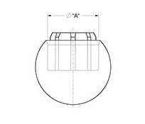 drawing of Ball Glide Plastic Cap