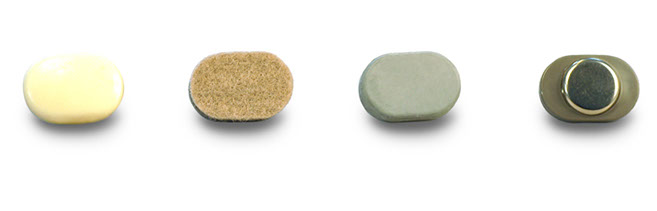Oval Replaceable Bases for Cantilever Chair Glides