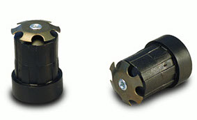 Plastic Caster Sockets with Steel Retaining Clip for Mounting Casters to Furniture