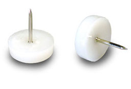 Plastic Nail-On Glides with Flat Bottom