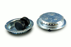 Recessed Twin Wheel Casters with Metal Housing for Casegoods